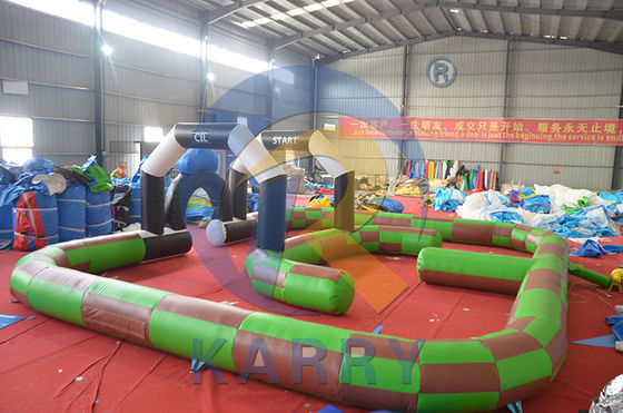 Amusement Digital Printing PVC Inflatable Bumper Car Track per il divertimento interno o esterno
