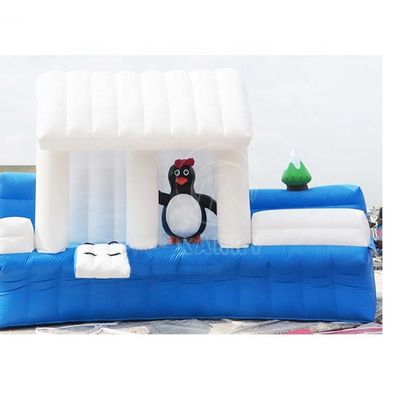 Piscina di grandi dimensioni Orso polare Mondo d'acqua gonfiabile con scivoli d'acqua di dimensioni personalizzate