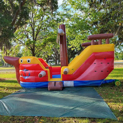 CE/EN71/EN14960 Castello gonfiabile per bambini certificato con area di scivolo e salto