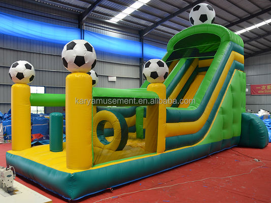Combo di scivoli gonfiabili in PVC da 29 piedi con tema calcistico e certificato CE/EN71/EN14960