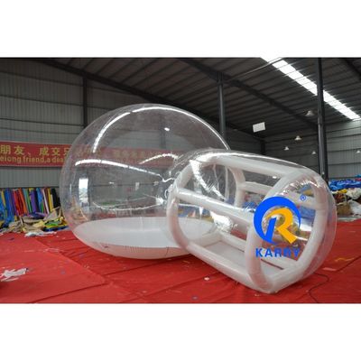Tenda a bolle gonfiabile bianca per il matrimonio di Natale con neve e materiale in PVC
