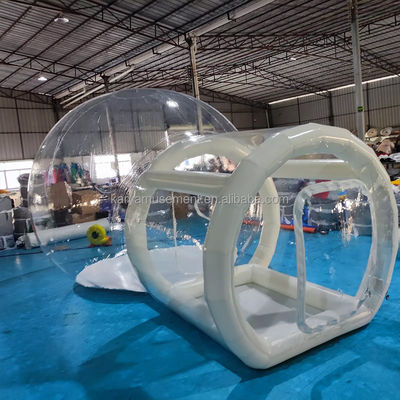 Tenda a bolle gonfiabile bianca per il matrimonio di Natale con neve e materiale in PVC