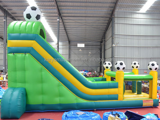 Combo di scivoli gonfiabili in PVC da 29 piedi con tema calcistico e certificato CE/EN71/EN14960