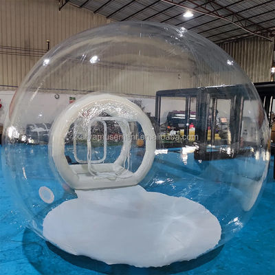 Tenda a bolle gonfiabile bianca per il matrimonio di Natale con neve e materiale in PVC