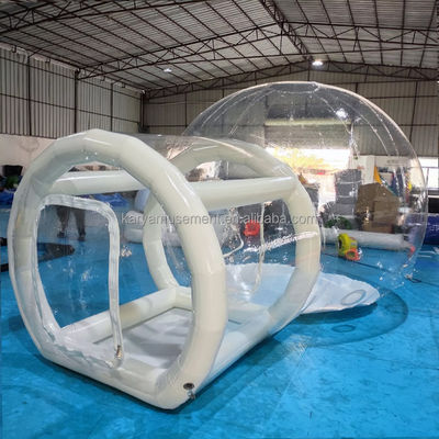 Tenda a bolle gonfiabile bianca per il matrimonio di Natale con neve e materiale in PVC