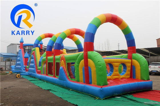 OEM accettabile 64ft lungo gonfiabile ostacolo corso giochi per bambini parco di divertimenti tema