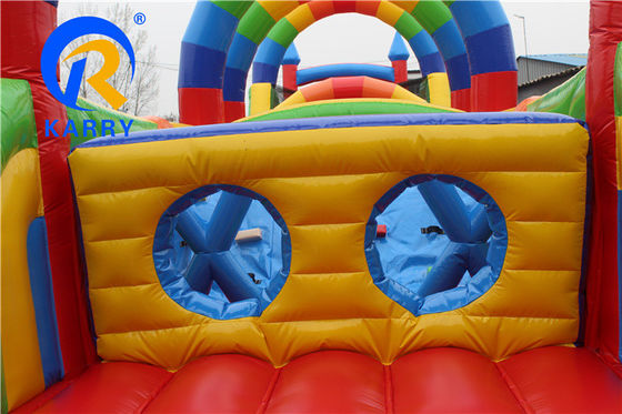 OEM accettabile 64ft lungo gonfiabile ostacolo corso giochi per bambini parco di divertimenti tema