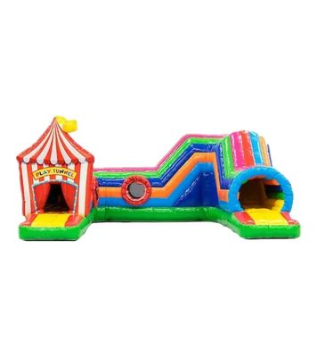 Gioco gonfiabile Tunnel Circo Corso di ostacoli 0,55 mm Plato PVC telone