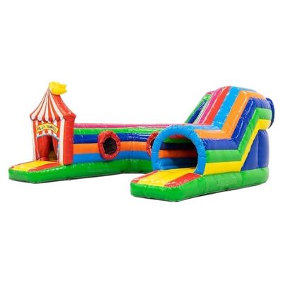 Gioco gonfiabile Tunnel Circo Corso di ostacoli 0,55 mm Plato PVC telone