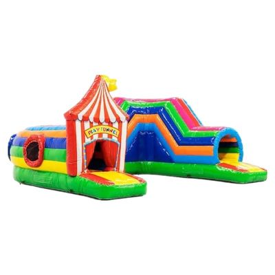 Gioco gonfiabile Tunnel Circo Corso di ostacoli 0,55 mm Plato PVC telone