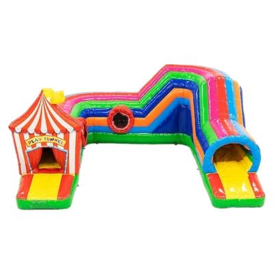 Gioco gonfiabile Tunnel Circo Corso di ostacoli 0,55 mm Plato PVC telone