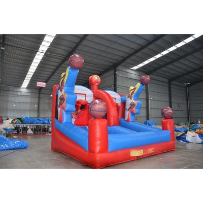 Parco giochi all'aria aperta Gioco di festa gonfiabile Gioco di basket su misura Tiro al trampolino