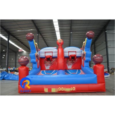 Parco giochi all'aria aperta Gioco di festa gonfiabile Gioco di basket su misura Tiro al trampolino