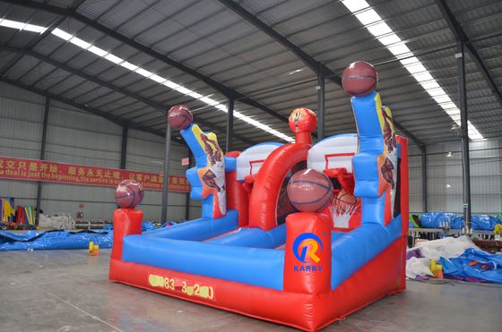 Parco giochi all'aria aperta Gioco di festa gonfiabile Gioco di basket su misura Tiro al trampolino