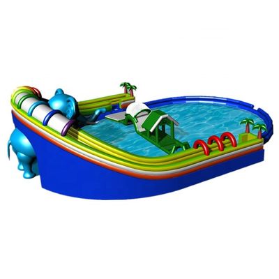 24*18m o taglia personalizzata adorabile bambino elefante gioco di ostacoli gonfiabile parco acquatico