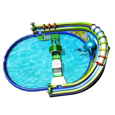 24*18m o taglia personalizzata adorabile bambino elefante gioco di ostacoli gonfiabile parco acquatico