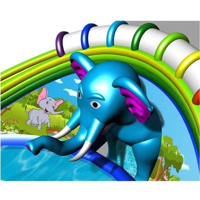 24*18m o taglia personalizzata adorabile bambino elefante gioco di ostacoli gonfiabile parco acquatico