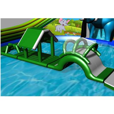 24*18m o taglia personalizzata adorabile bambino elefante gioco di ostacoli gonfiabile parco acquatico
