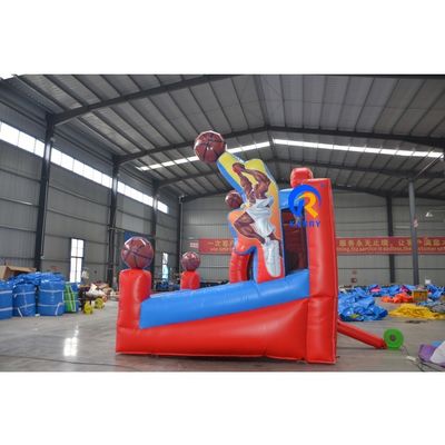 Parco giochi all'aria aperta Gioco di festa gonfiabile Gioco di basket su misura Tiro al trampolino