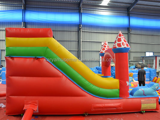 Dimensione del cliente 16ft Piccolo bambino scivolo gonfiabile Mickey scivolo asciutto o bagnato per saltatori