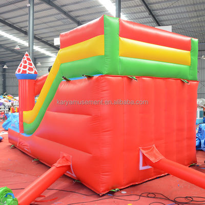 Dimensione del cliente 16ft Piccolo bambino scivolo gonfiabile Mickey scivolo asciutto o bagnato per saltatori