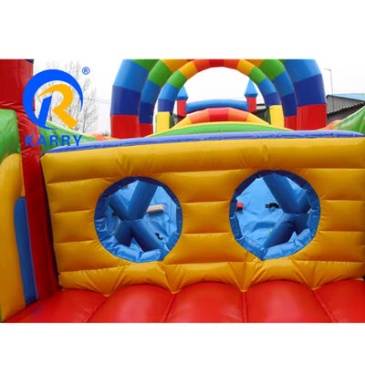 Attrezzature per parchi di divertimenti Corso di ostacoli interattivo gonfiabile per bambini e adulti