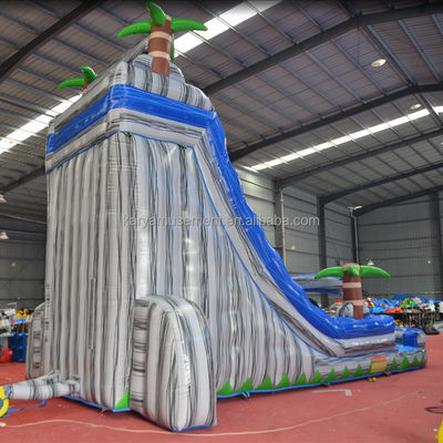 Stampa digitale di qualità commerciale di bambusa in PVC scivolo idraulico gonfiabile con piscina per bambini