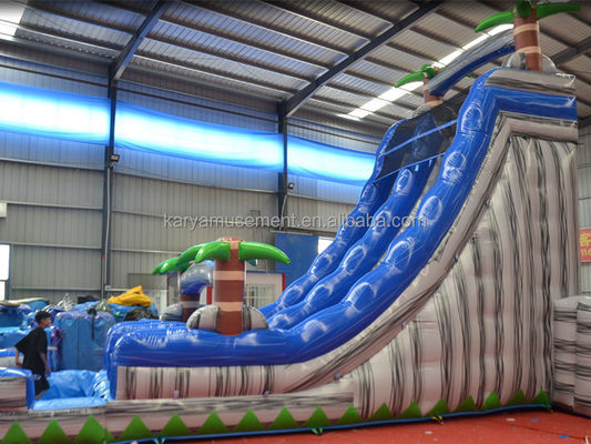 Stampa digitale di qualità commerciale di bambusa in PVC scivolo idraulico gonfiabile con piscina per bambini