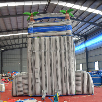 Stampa digitale di qualità commerciale di bambusa in PVC scivolo idraulico gonfiabile con piscina per bambini