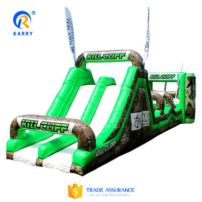Corso di ostacoli gonfiabile stampato per noleggio Ultimate Survivor Challenge