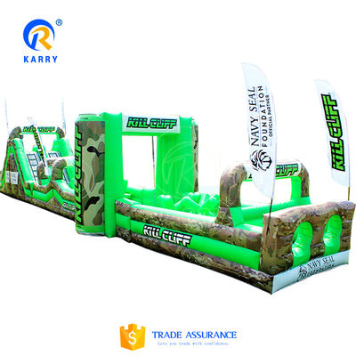 Corso di ostacoli gonfiabile stampato per noleggio Ultimate Survivor Challenge