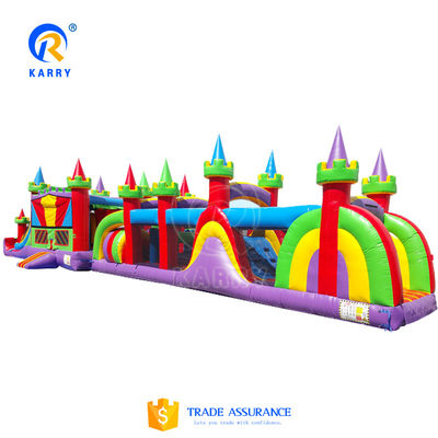 Giant Commercial Inflatable Obstacle Course Bounce House Slide PORTABLE Carry Outdoor
