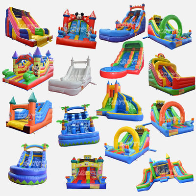 Combinazione di diapositive a castello gonfiabile per occasioni commerciali per esigenze di logo personalizzate