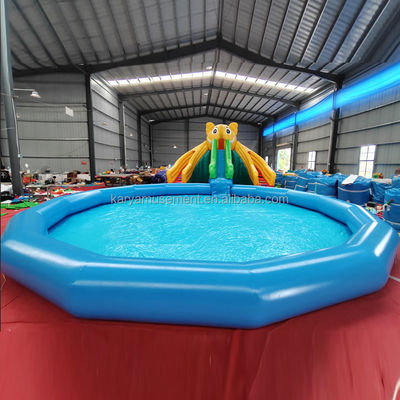 Colorato su misura PVC tema elefante gonfiabile parco acquatico combo scivolo per il parco giochi