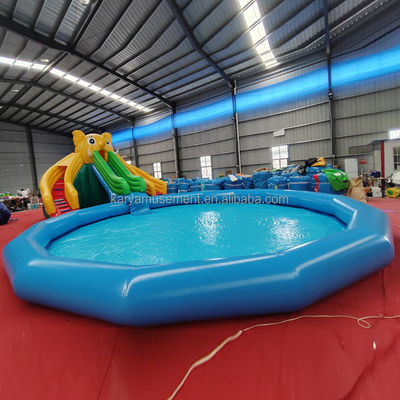 Colorato su misura PVC tema elefante gonfiabile parco acquatico combo scivolo per il parco giochi