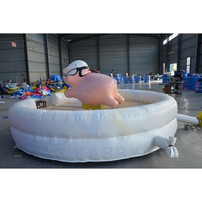 Commerciale interattivo meccanico maiale gonfiabile macchina da cavallo per il divertimento di carnevale