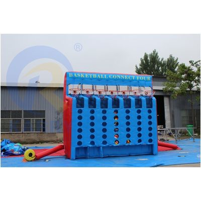 Basketball Inflatabile Shoot Game Basketball Connect 4 in una fila Inflatabile con soffiatore
