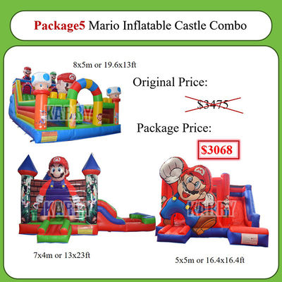 Castello gonfiabile commerciale a colori personalizzati Ideale per il divertimento all' interno e all' esterno