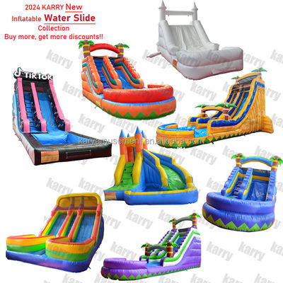 5 - 10 Slide idraulici gonfiabili per passeggeri di categoria commerciale con piscina