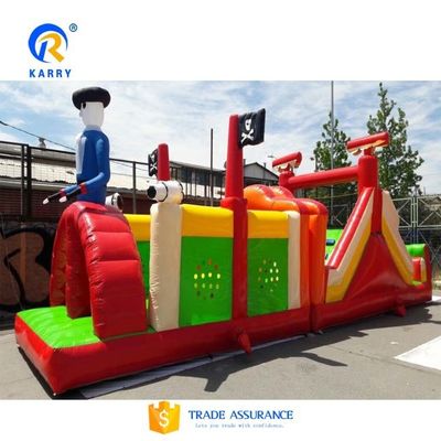 Parco di divertimenti all' aperto a colori personalizzati Corso di ostacoli gonfiabile per bambini e adulti