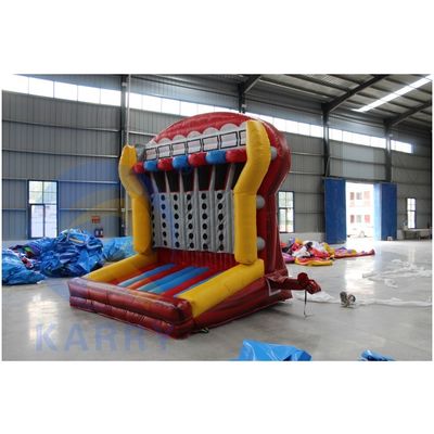 Gioco sportivo gonfiabile arancione personalizzato per il divertimento di sparatoria e punteggio del carnevale in famiglia
