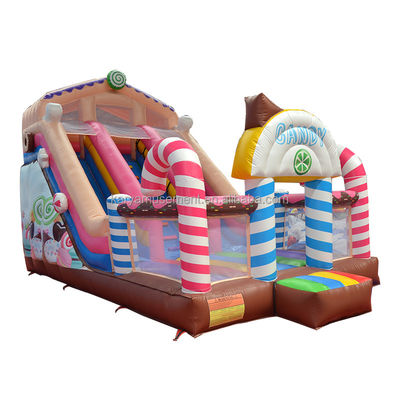 Casa gonfiabile in PVC a due corsie con porta ad arco e soffiatore