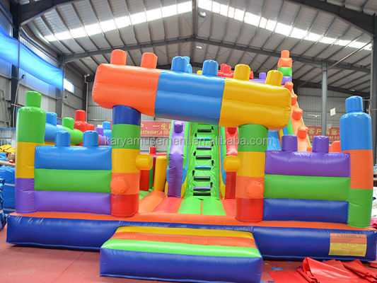 Colore Bambini Slide Blocchi gonfiabili di costruzione Combinazione Slide rimbalzo per adulti