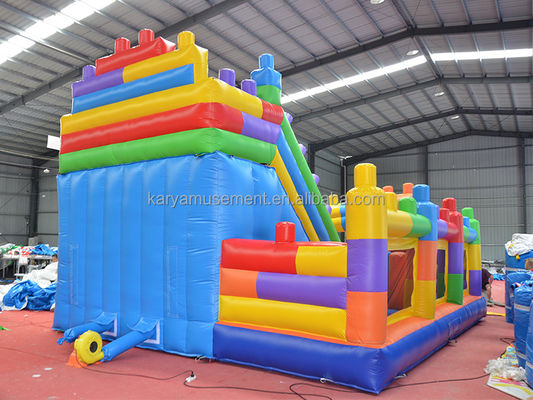 Colore Bambini Slide Blocchi gonfiabili di costruzione Combinazione Slide rimbalzo per adulti