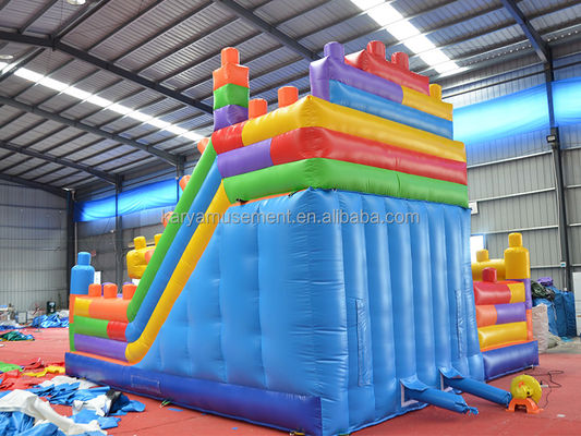 Colore Bambini Slide Blocchi gonfiabili di costruzione Combinazione Slide rimbalzo per adulti