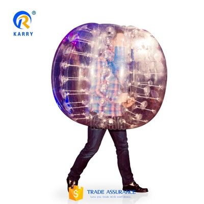 Pvc grandezza umana palla da calcio di bolla al parco di divertimenti con accessori di riparazione CE soffiatore