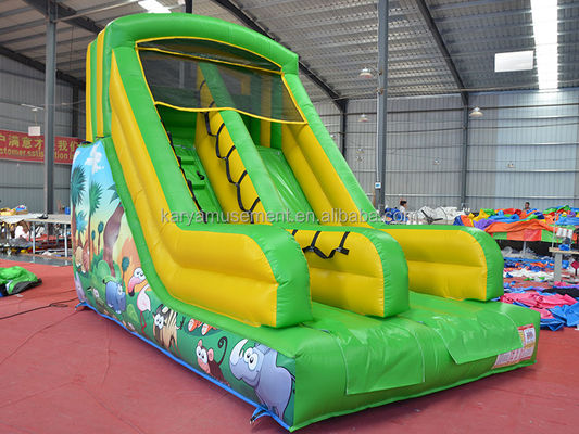 Parco interno Essential Piccole dimensioni Slide gonfiabile con disegno e colore verde