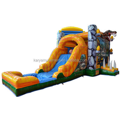 Caratteristiche PORTABLE gonfiabile giungla Dino Bouncer House con scivolo e design unisex