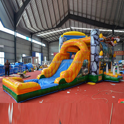 Caratteristiche PORTABLE gonfiabile giungla Dino Bouncer House con scivolo e design unisex