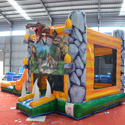 Caratteristiche PORTABLE gonfiabile giungla Dino Bouncer House con scivolo e design unisex
